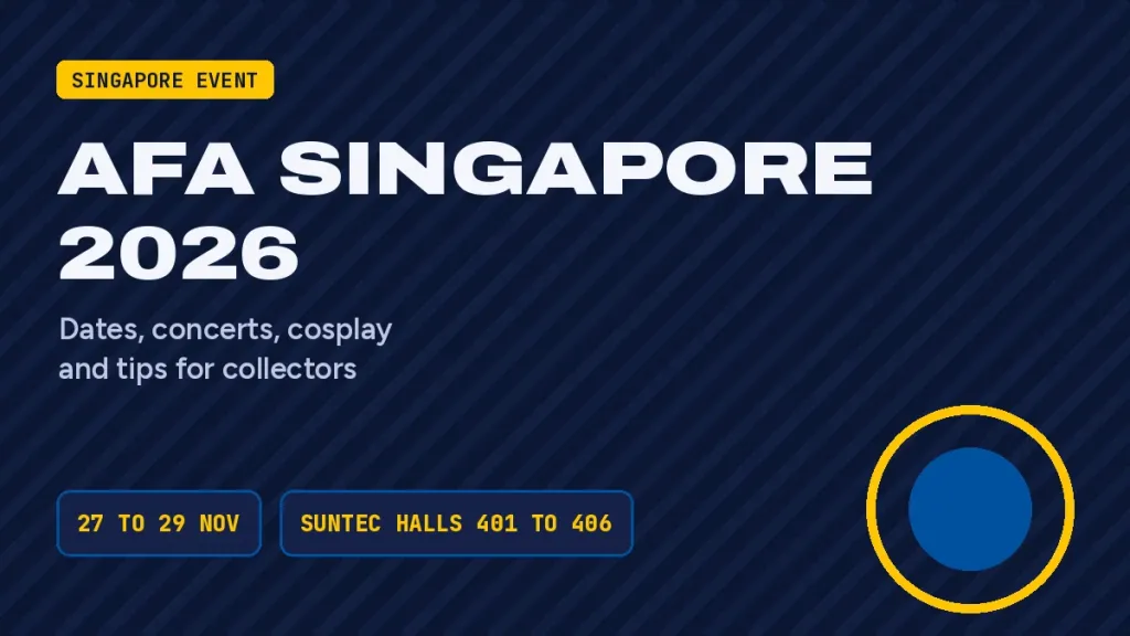 Original illustration with the text AFA Singapore 2026, 27 to 29 November, Suntec Halls 401 to 406