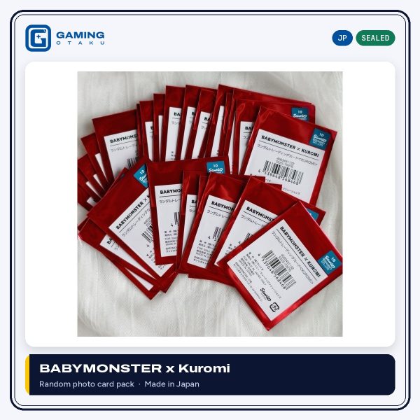 BABYMONSTER x Kuromi random photo card packs, sealed