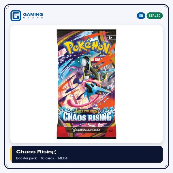 English Pokémon TCG Mega Evolution Chaos Rising sealed booster pack