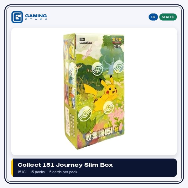 Simplified Chinese Pokémon Collect 151 Journey slim booster box, sealed