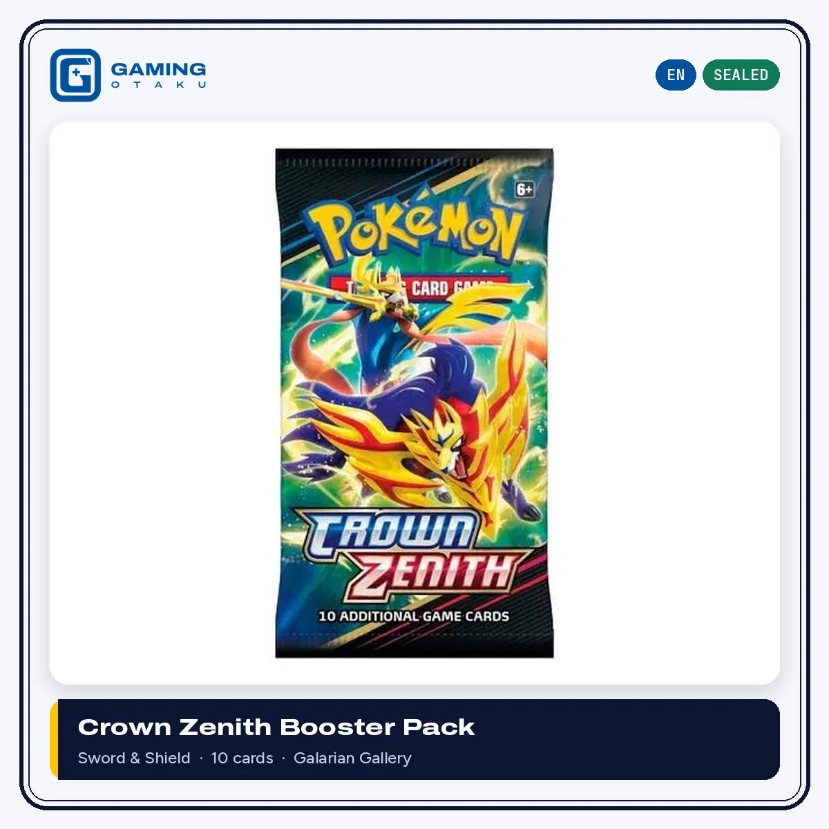 Pokémon Crown Zenith booster pack, sealed English