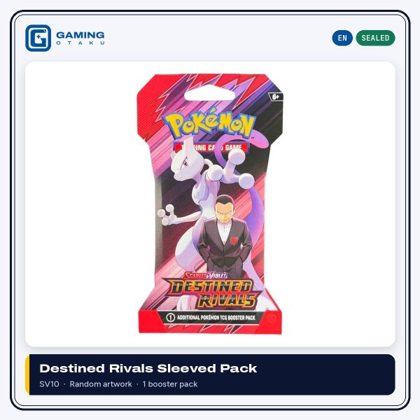 Pokémon Destined Rivals SV10 sleeved booster pack, sealed