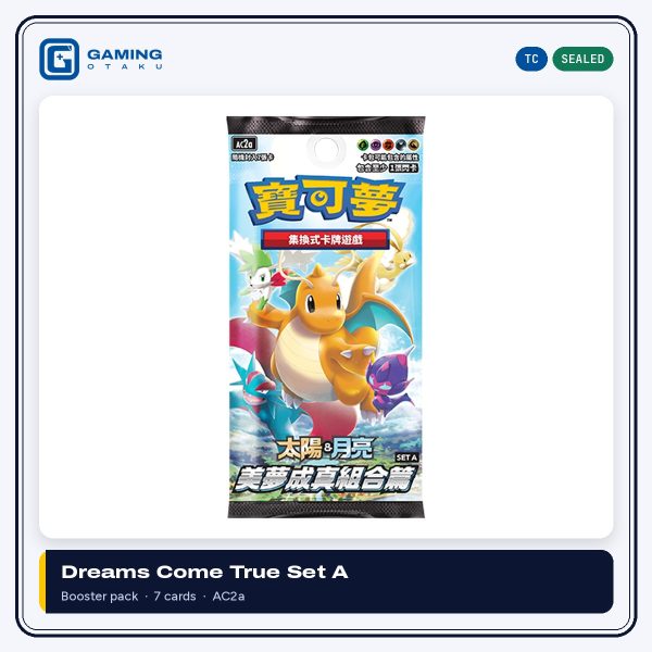 Traditional Chinese Pokémon Dreams Come True Set A AC2a sealed booster pack