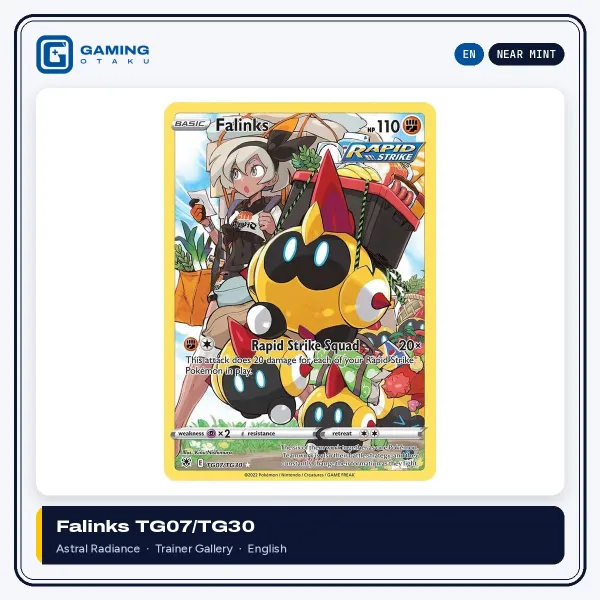Falinks TG07/TG30 Astral Radiance Trainer Gallery English Pokémon card, Near Mint