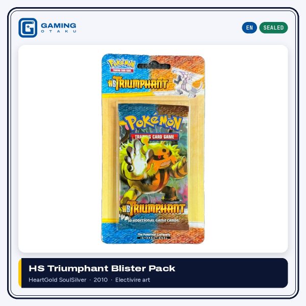 Sealed Pokémon HS Triumphant booster pack with Electivire artwork in original blister