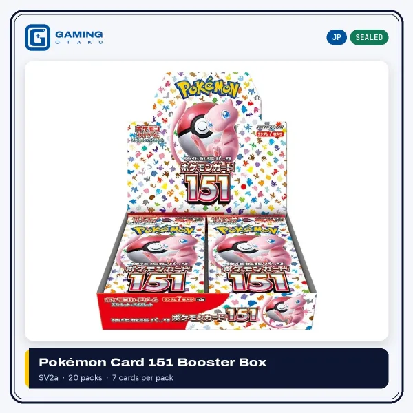 Japanese Pokémon Card 151 SV2a booster box, sealed