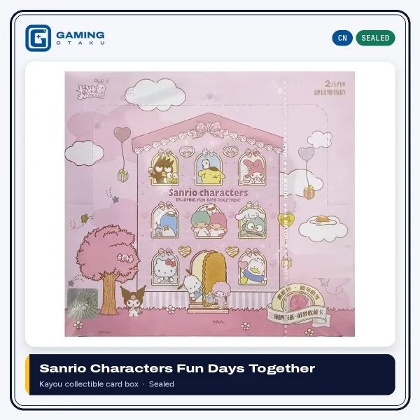 Sanrio Characters Enjoying Fun Days Together collectible card box by Kayou