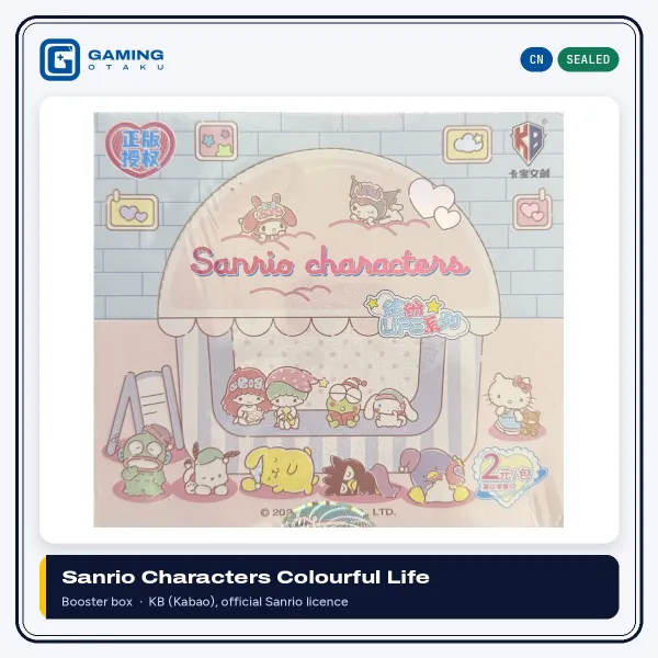 Sanrio Characters Colourful Life booster box by KB (Kabao), factory sealed