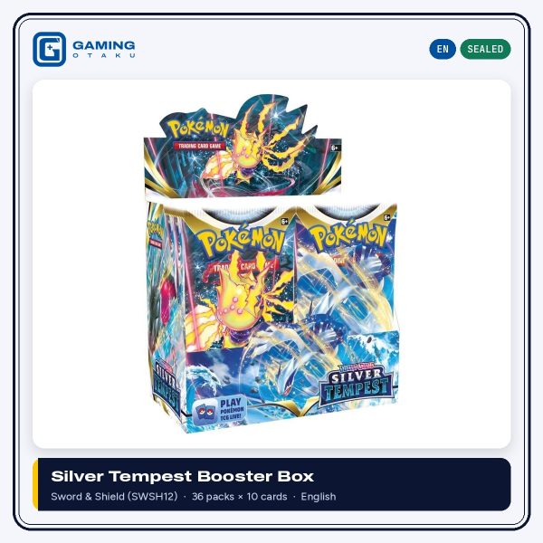 Pokémon TCG Silver Tempest booster box, 36 packs, English, sealed