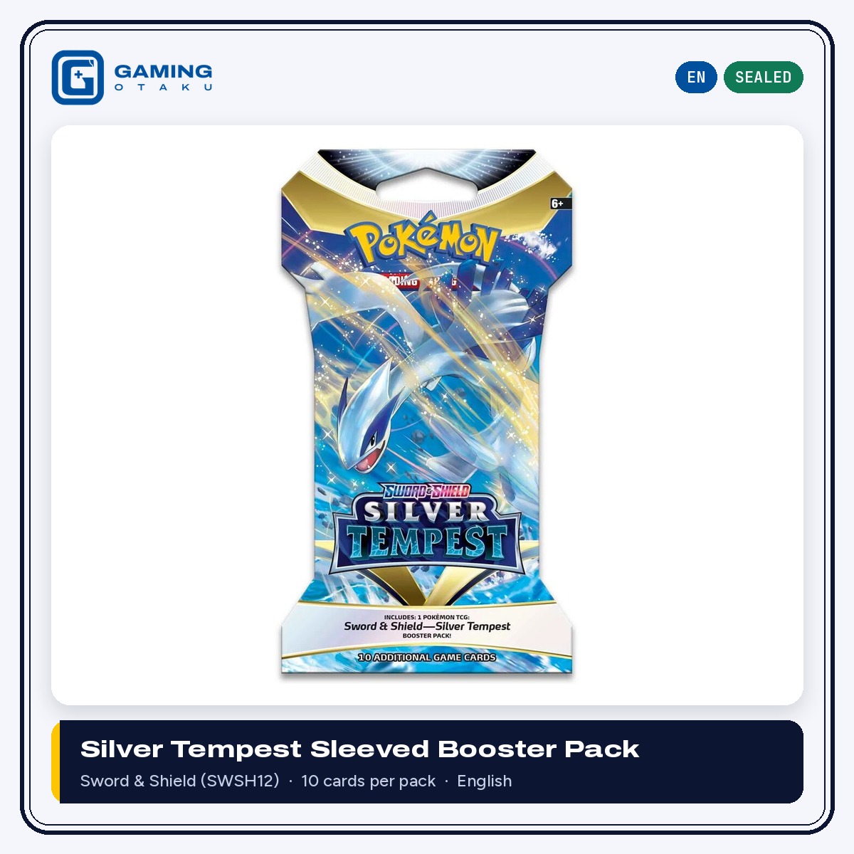 Pokémon TCG Silver Tempest sleeved booster pack, English, sealed