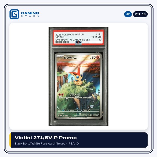 2025 Pokémon Japanese Victini promo 271/SV-P graded PSA 10